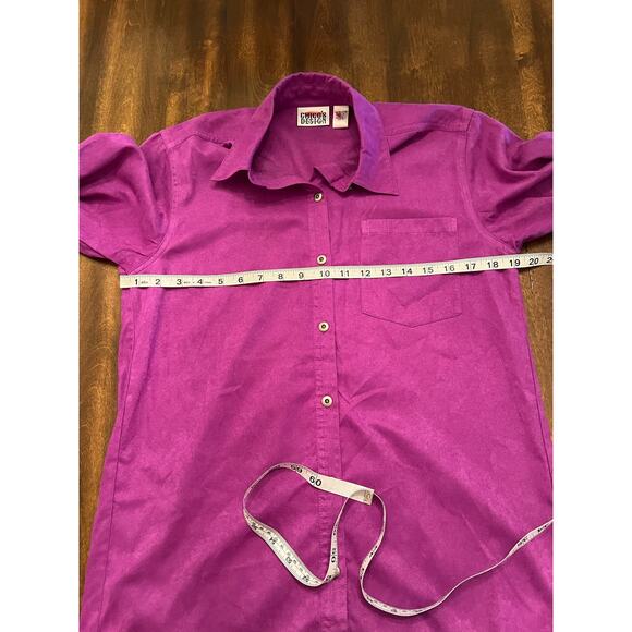 VINTAGE Chico’s Design Women’s Purple Casual Button Down Blouse Size 0 (S) - Picture 7 of 8